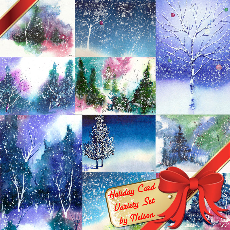 Holiday Greeting Cards by Nelson Makes Art