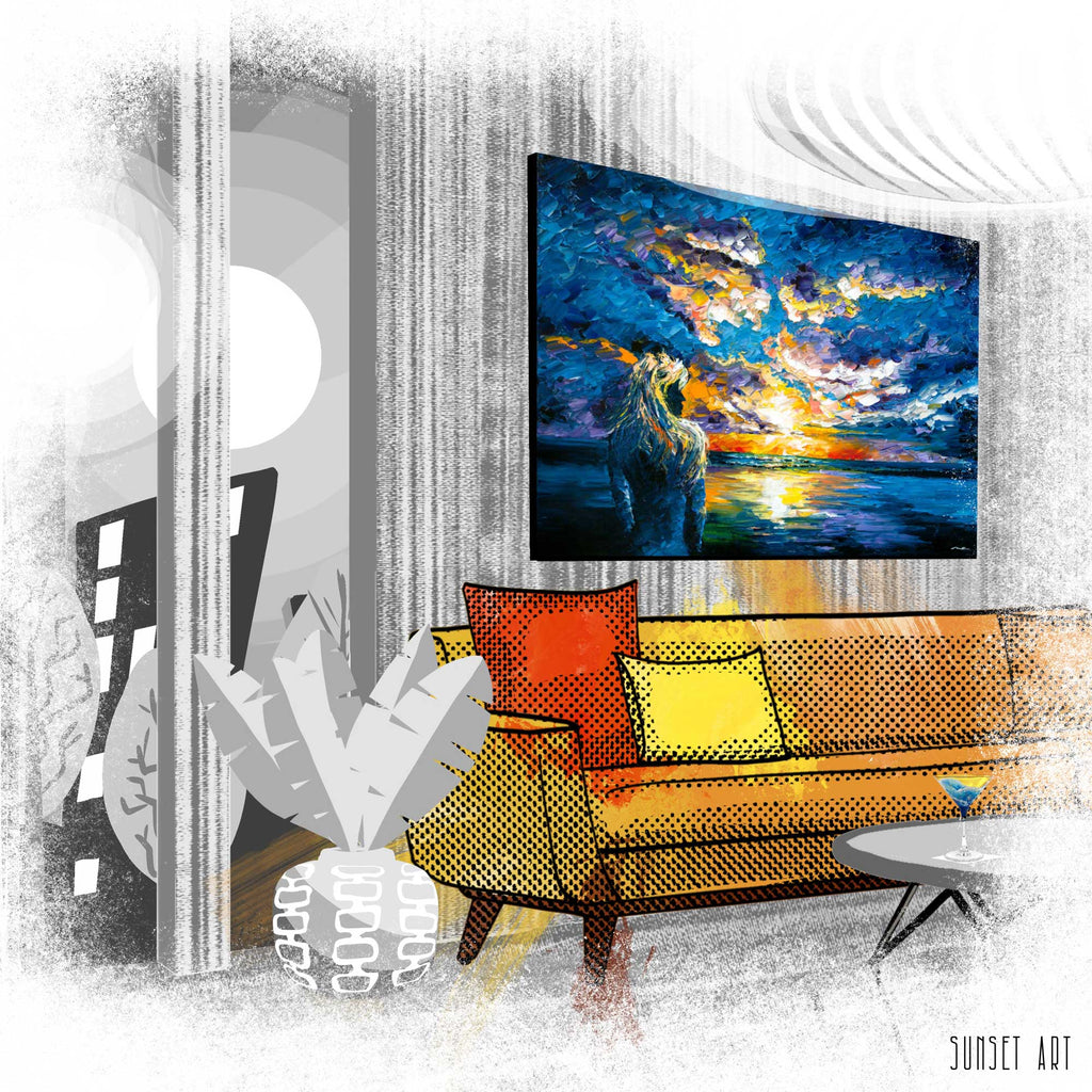 Experience the enchanting allure of 5th & Rugged's 'Sunset Art' collection, where vivid hues of twilight merge with rustic charm to create a captivating visual escape.