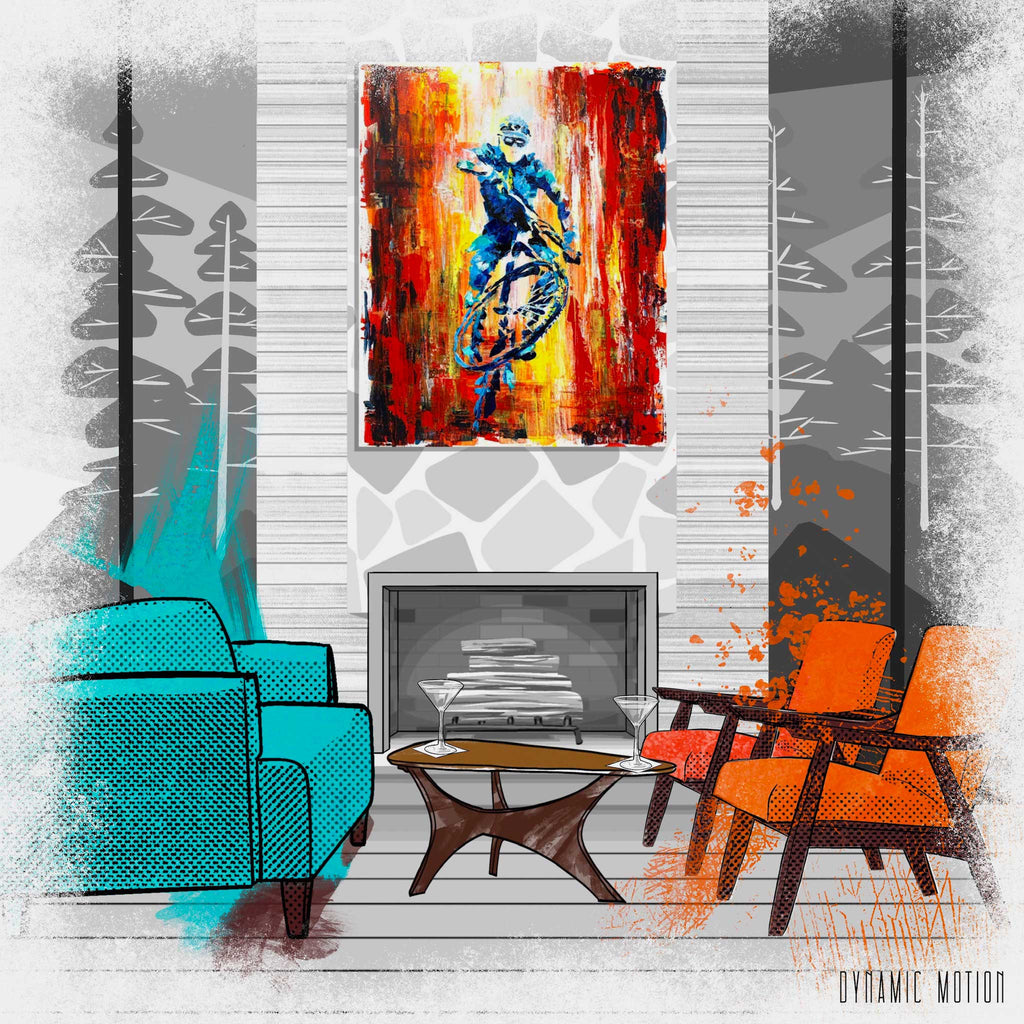 Dynamic sports art with a vivid color palette and unique style, perfect to add energy to any room. 5th & Rugged adds motion to your walls.
