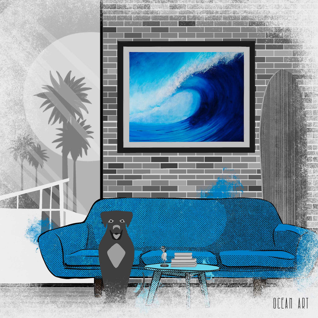 Glorious ocean wall art; experience the majestic beauty of the sea, with vibrant colors radiating an enchanting atmosphere.