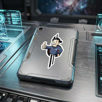 Adventure Awaits Sammie sticker displayed on sci-fi datapad inspired by the Galactic Starcruiser