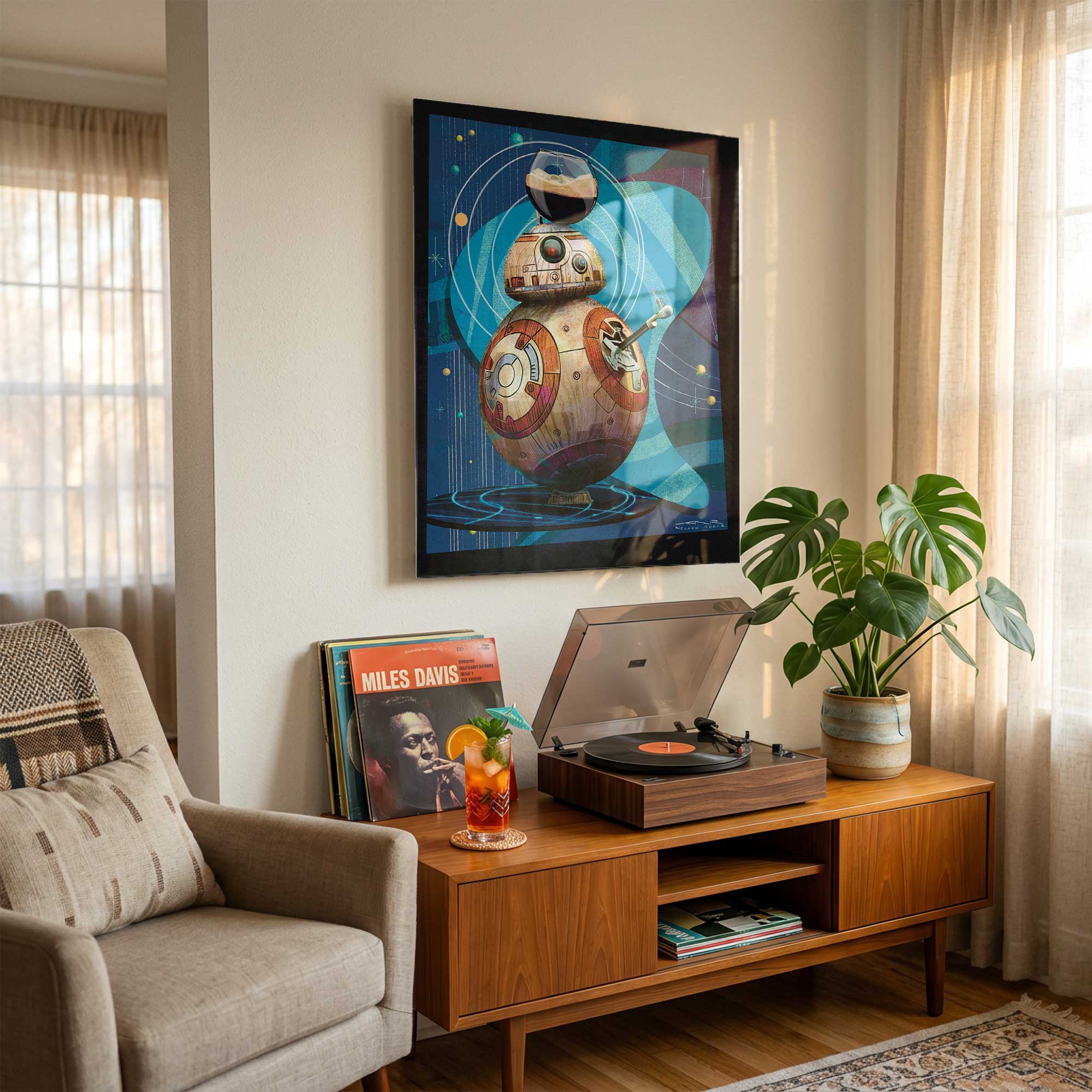 BB-8 Star Wars Art Print – Retro Droid Wall Art Decor – 5th & Rugged