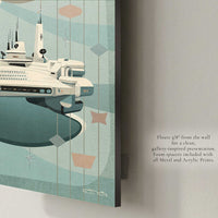Floating wall profile of the Beyond Tomorrow metal print.