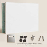 Back of Beyond Tomorrow metal print showing hanging hardware.