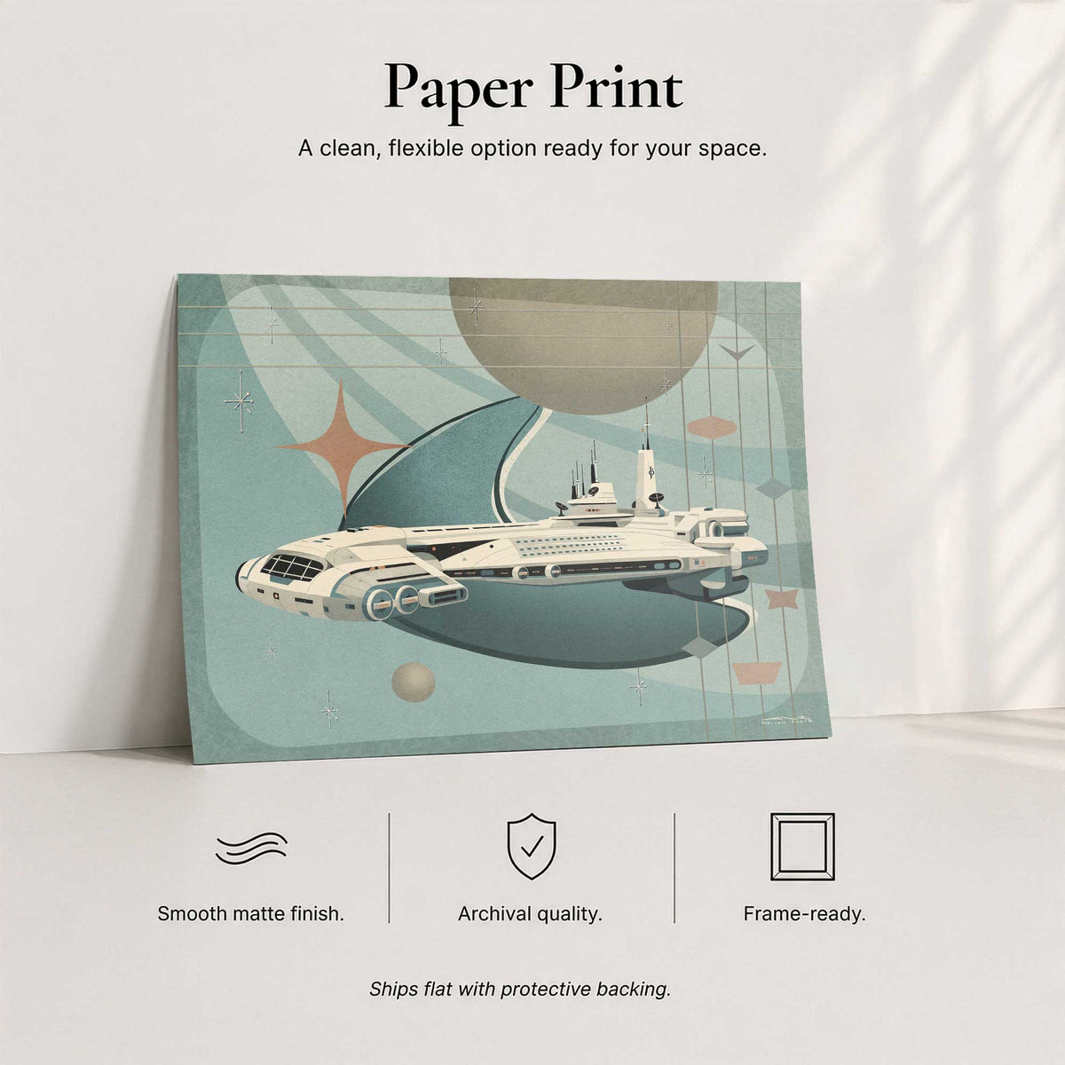 Beyond Tomorrow archival paper art print detailed information.
