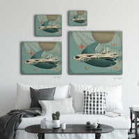 Size comparison for Beyond Tomorrow Halcyon art print.