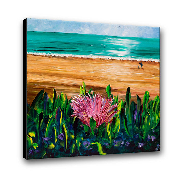 brand new day coastal palette knife painting front view