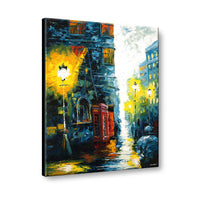 Calling Home original London palette knife painting angled view