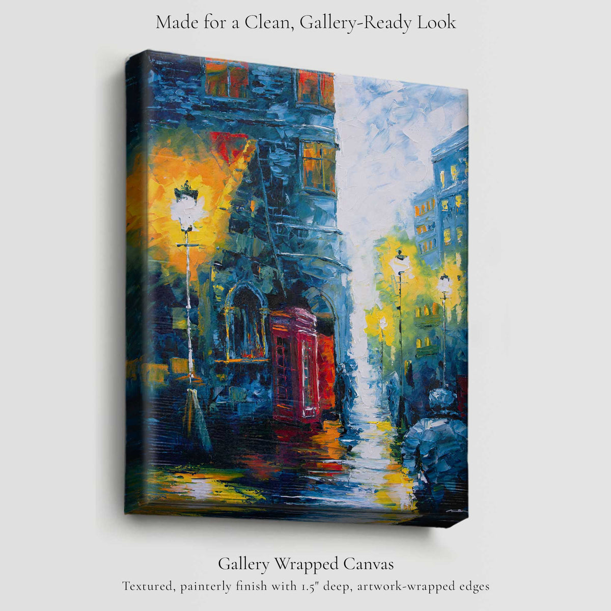 Calling Home Vol. 1 , an urban cityscape artwork of London, available as gallery wrapped canvas,