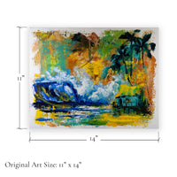 Capsule Tale No. 5 original artwork size graphic showing 11 by 14 inch dimensions