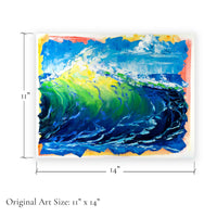 Capsule Tale #15 original artwork size graphic showing 11 x 14 inch dimensions