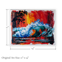 Capsule Tale No. 4 original painting size reference 11 by 14 inches horizontal format