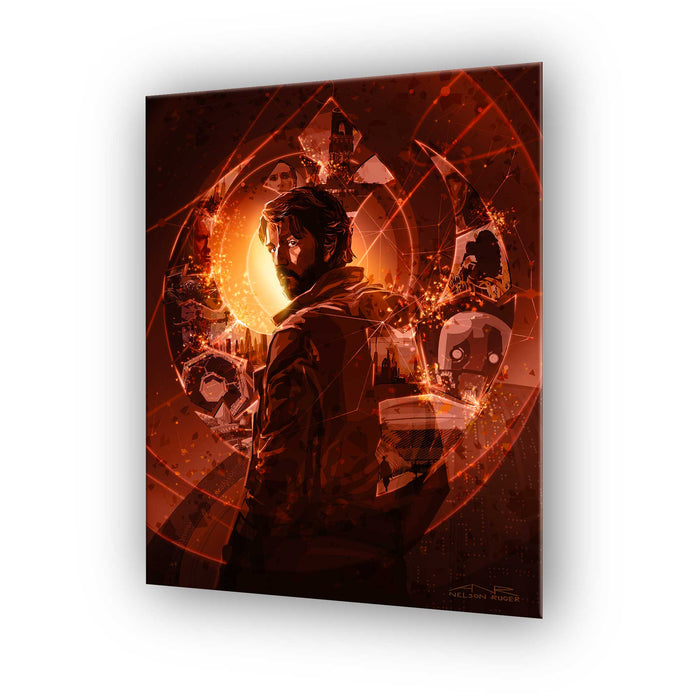 Cassian Andor The Spark limited edition Star Wars art print with Rebel Alliance symbol