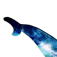 Wooden dolphin wall sculpture with ocean-inspired resin design