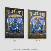 Follow the Path Galactic Starcruiser artwork shown as paper and metal art prints
