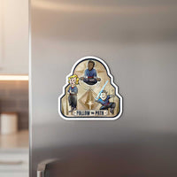 Follow the Path Saja magnet displayed on a refrigerator door