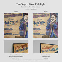 Close-up detail highlighting the texture, colors, and illustration style of Vault Boy Raithe Kole artwork.