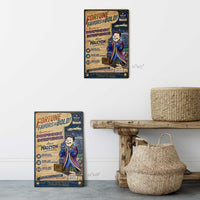 Size comparison showing Vault Boy Raithe Kole artwork in 11×17 and 12×18 print sizes.