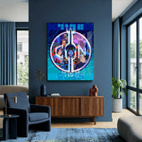 Halcyon Eternal 2025 convention exclusive Star Wars inspired artwork displayed in a modern blue interior living room