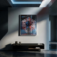 Lieutenant Croy Starcruiser art print displayed in modern interior with dramatic lighting