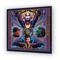 Halcyon Starcruiser scoundrel ensemble art print featuring Gaya Raithe Kole Sandro and Ouannii