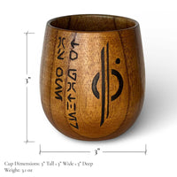 Halcy-Con 2025 Kar’tam Cup showing 3-inch dimensions and size reference