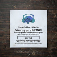 Kyberpunks Bandcamp album download code card Take Cover album