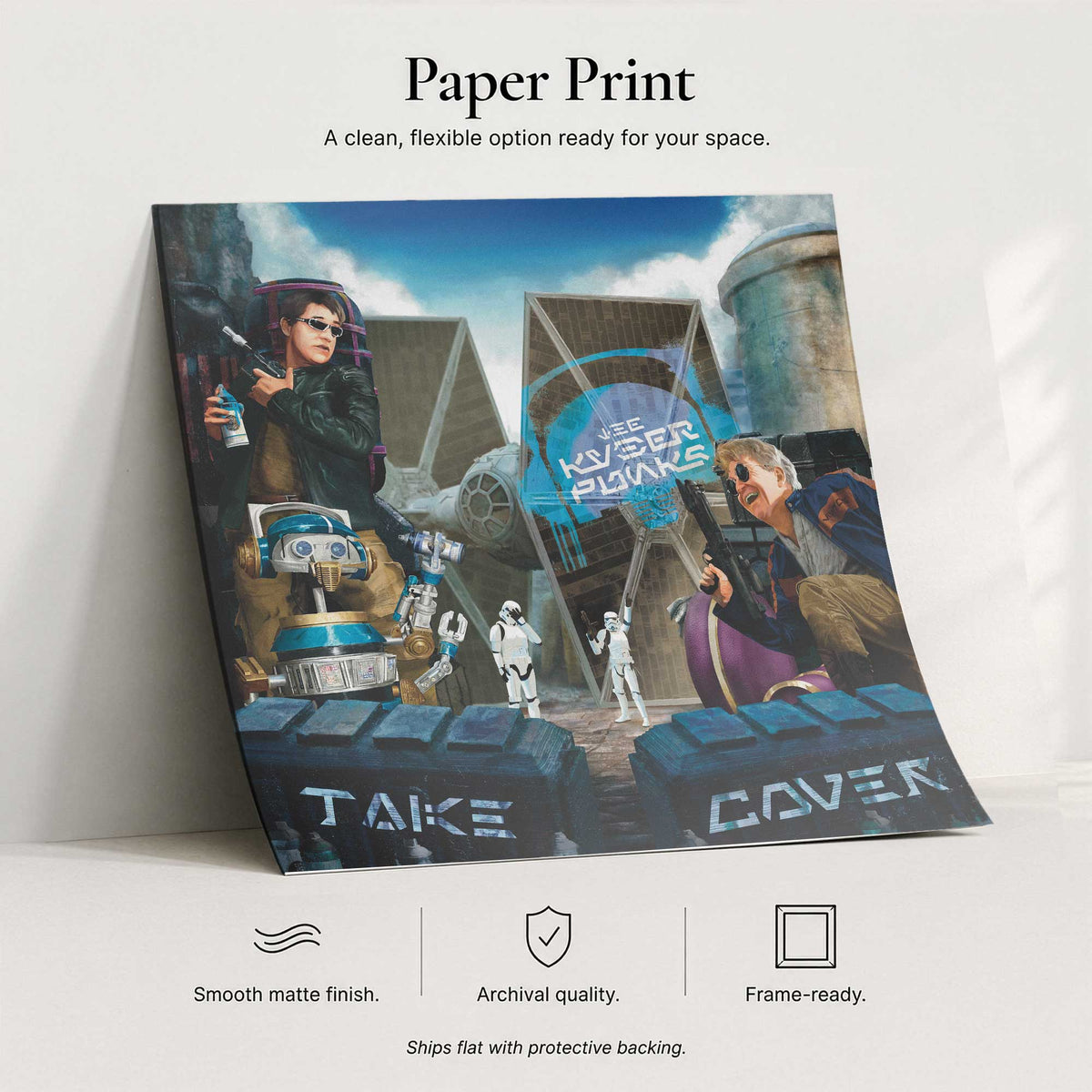 The Kyberpunks’ “Take Cover!” – Batuu Rebellion Tribute | Star Wars Art Print