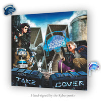 Signed Kyberpunks Take Cover album art print with band signatures Star Wars fan art