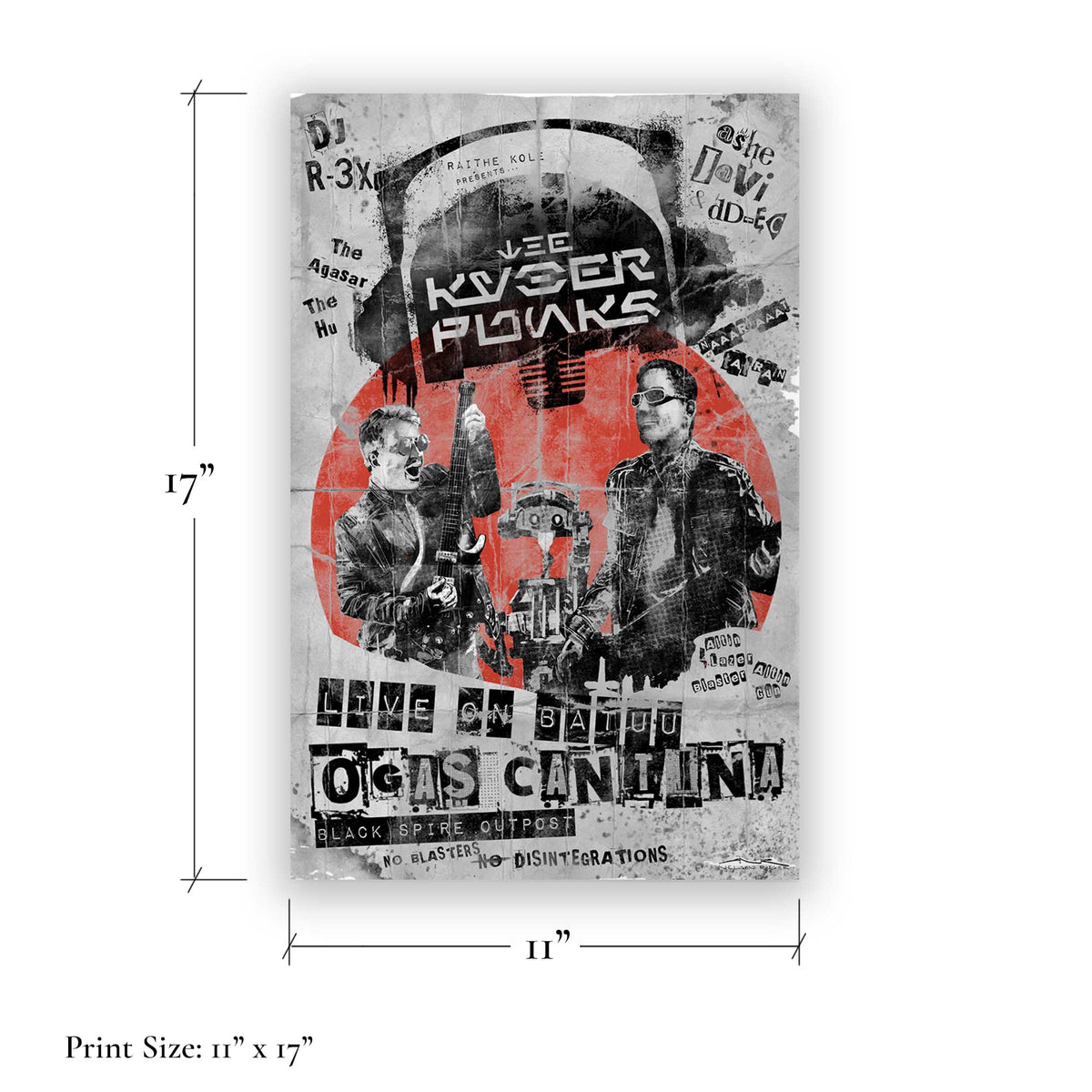 Live on Batuu – Kyberpunks Concert Tribute | Star Wars Punk Poster Art Print