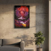 Star Wars fan art canvas print styled in an industrial loft living space