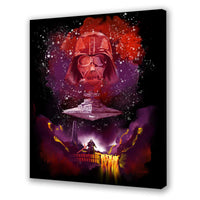 Cinematic Star Wars fan art print showing Darth Vader and Kylo Ren in a dramatic vertical composition