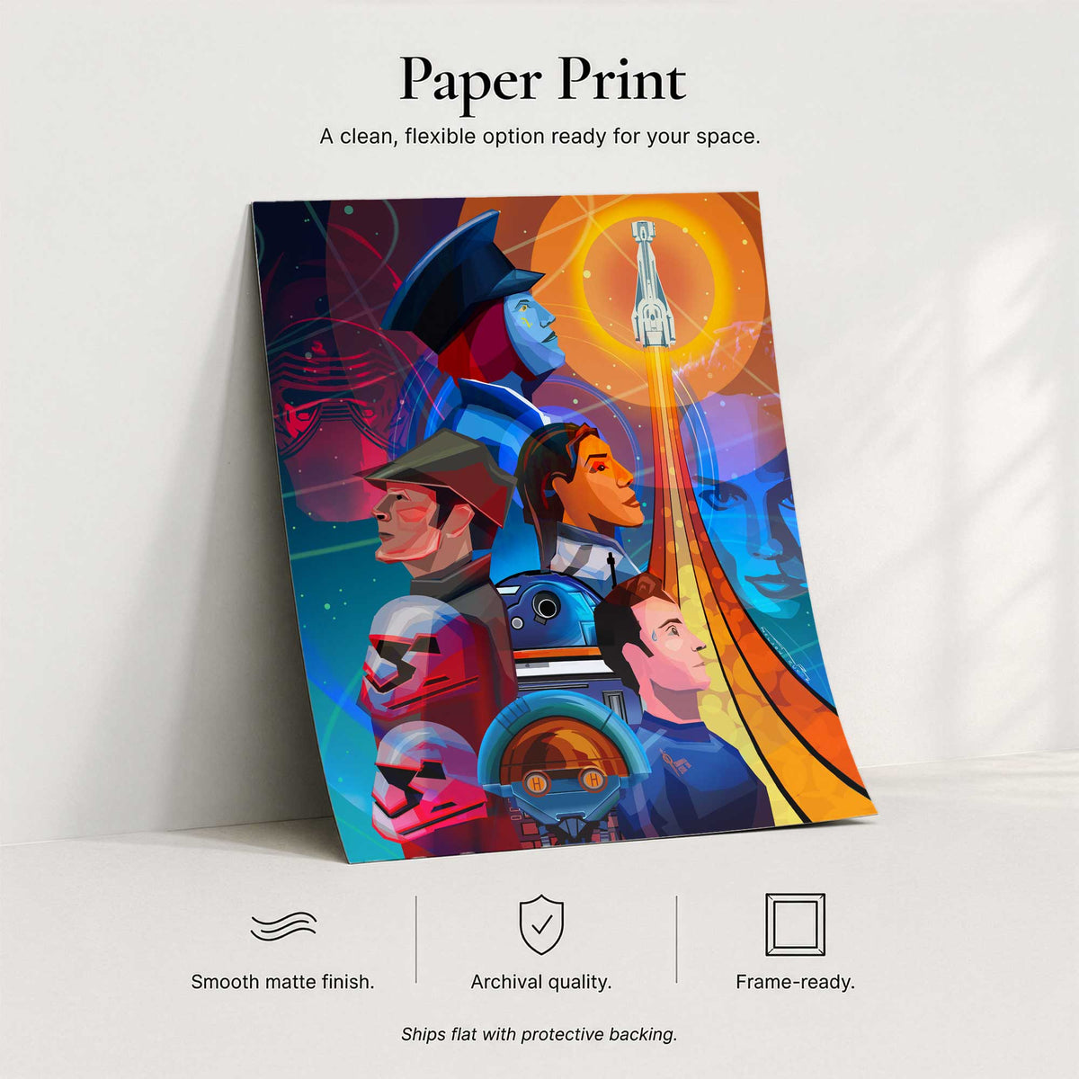 Galactic starcruiser artwork paper print 