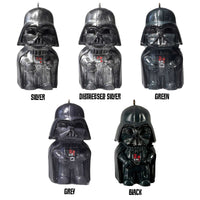 Mini Darth Vader holiday ornaments in five colors displayed together for Star Wars collectors.