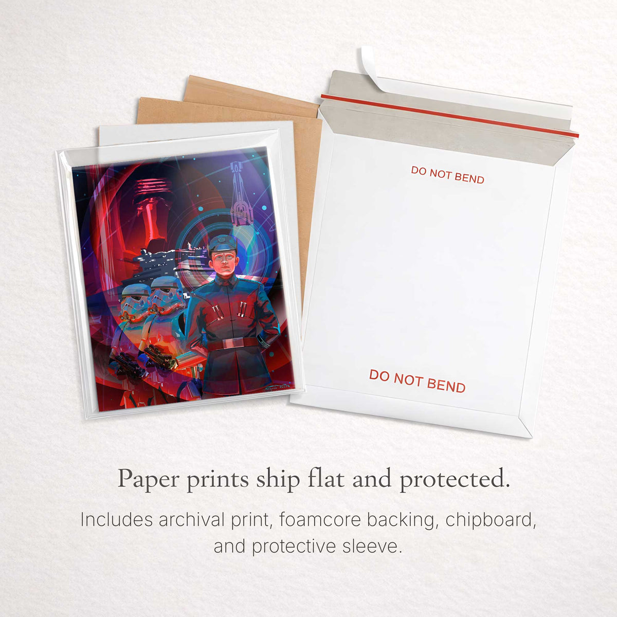 Order Above All Halcyon Starcruiser art print safely packaged for shipping