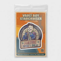 Fortune Favors the Bold Raithe Kole sticker or magnet packaged with Vault Boy Starcruiser backing card