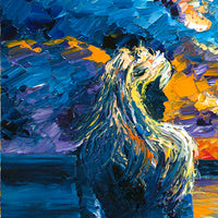 Figure detail in coastal sunset canvas art print