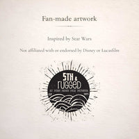 fan-made artwork disclaimer inspired by star wars not affiliated with disney or lucasfilm