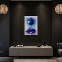 Star Wars watercolor art print in a dark modern collector space