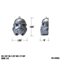 Stormtrooper helmet ornament size and measurements.