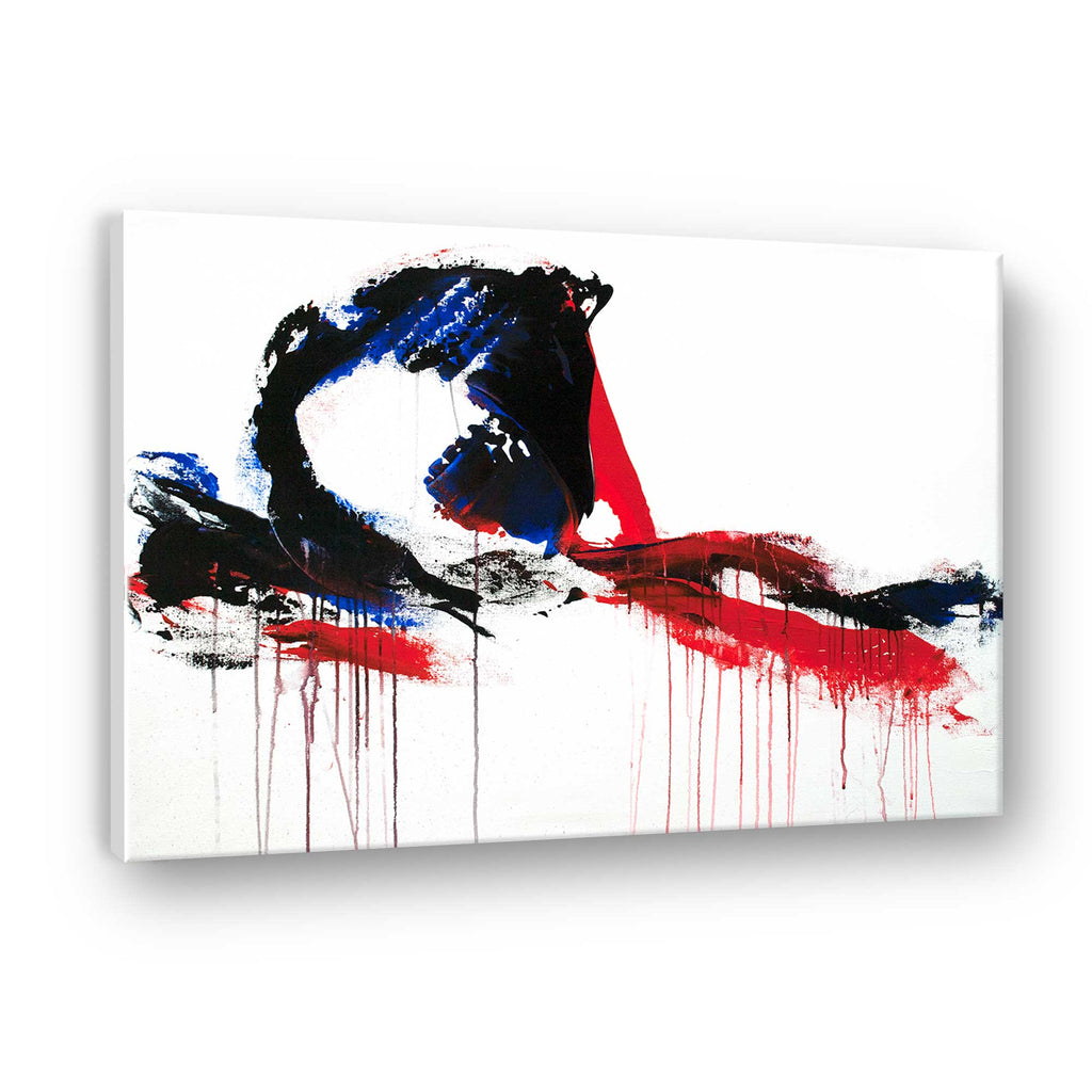 Abstract palette knife painting Strawberry Fields vol1 on canvas