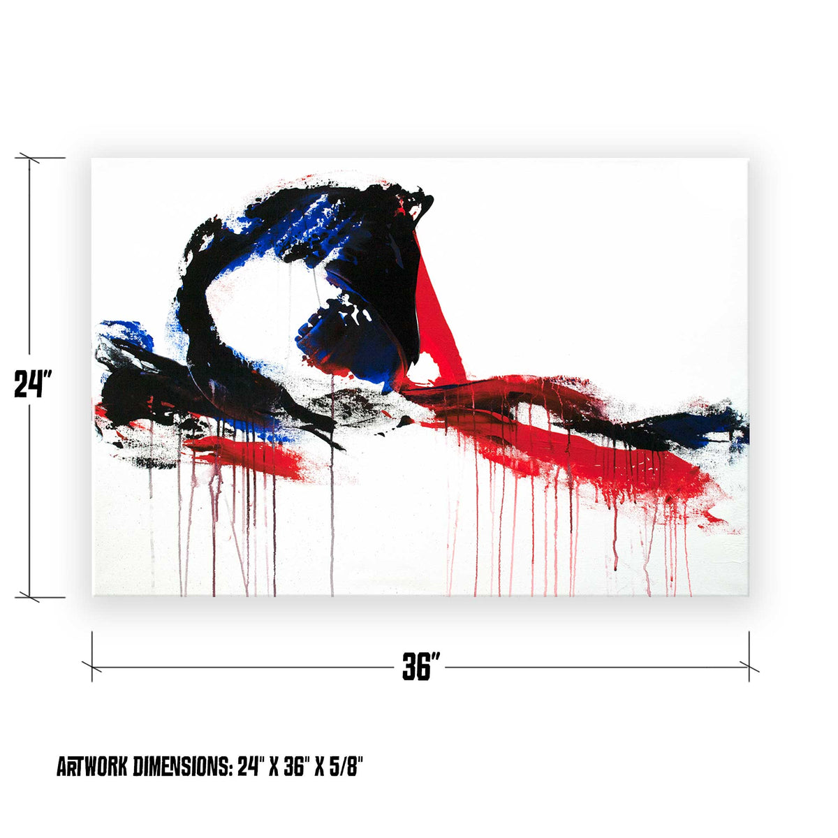 Artwork dimensions for Strawberry Fields vol1 abstract painting