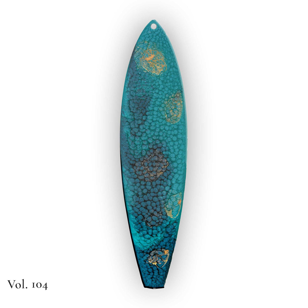 Surf n’ Stars Surfboard Holiday Ornament – Hand Painted Holiday Art Hanger