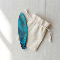 surf n’ stars surfboard ornament with canvas gift bag