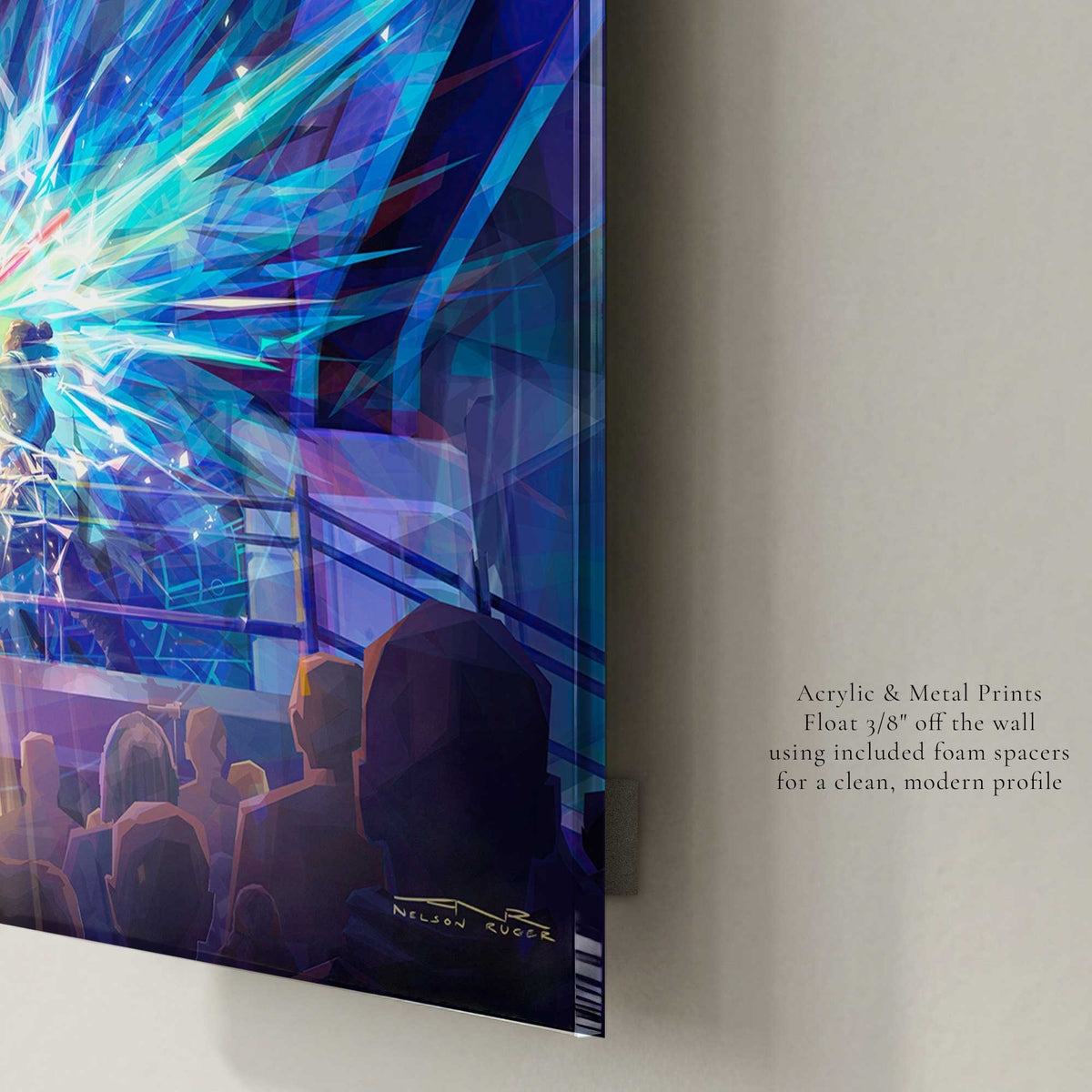 The Light We Carry Still acrylic and metal print floating wall profile with foam spacers