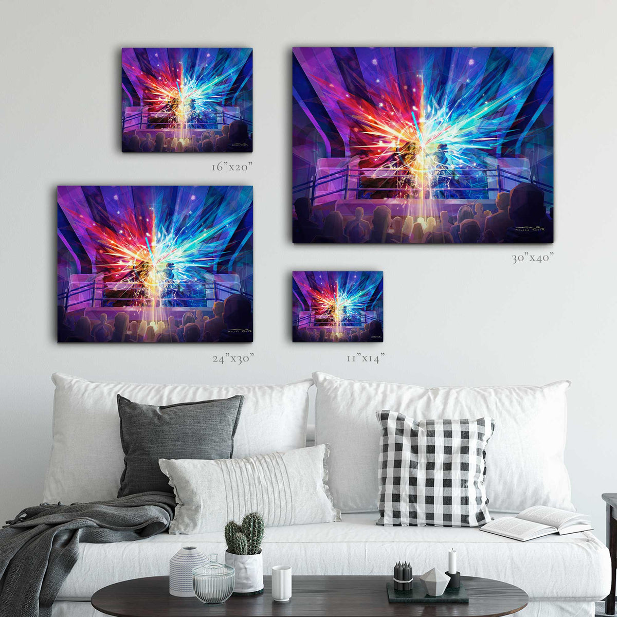The Light We Carry Still landscape art print size comparison showing available print sizes