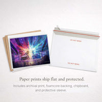 The Light We Carry Still paper print shown with protective flat shipping packaging