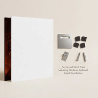 Included mounting hardware and foam spacers for The Spark metal and acrylic prints