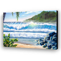 Treasure Quay coastal giclée canvas print ocean wave wall art