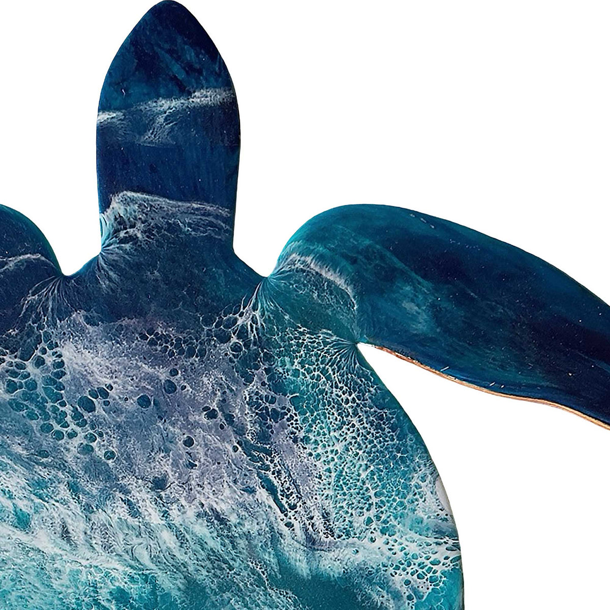 Ocean Drift: Sea Turtle Resin on Wood Wall Art